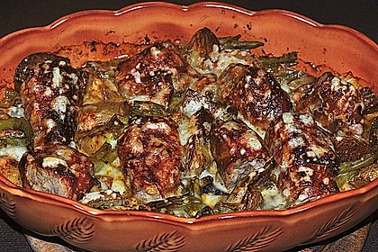 Filet - Kr&uuml;stchen mit Bohnen 1