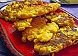 Maispl&auml;tzchen mit Rotkohlsalat