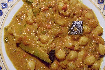 Indische, w&uuml;rzige Kichererbsenpfanne