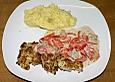 Adrias Fischfrikadellen in Paprika - Gurken - So&szlig;e