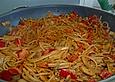 Spaghetti mit Paprika und Champignons