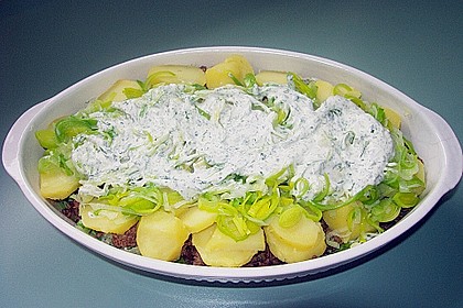 Kartoffel - Auflauf mit Hackfleisch und Porree 3