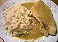 Fischfilet mit Curry - Zwiebel - Sauce