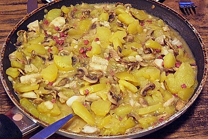Fischpfanne mit Champignons