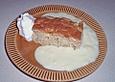 Apfelauflauf mit Vanillesauce
