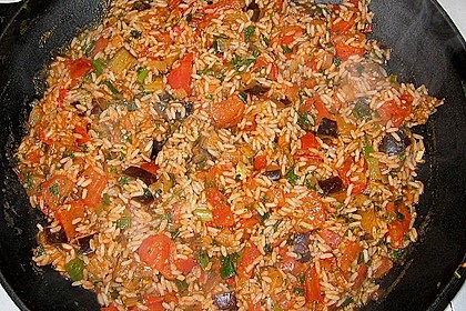 Tomatenreis mit Auberginen 2