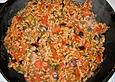 Tomatenreis mit Auberginen