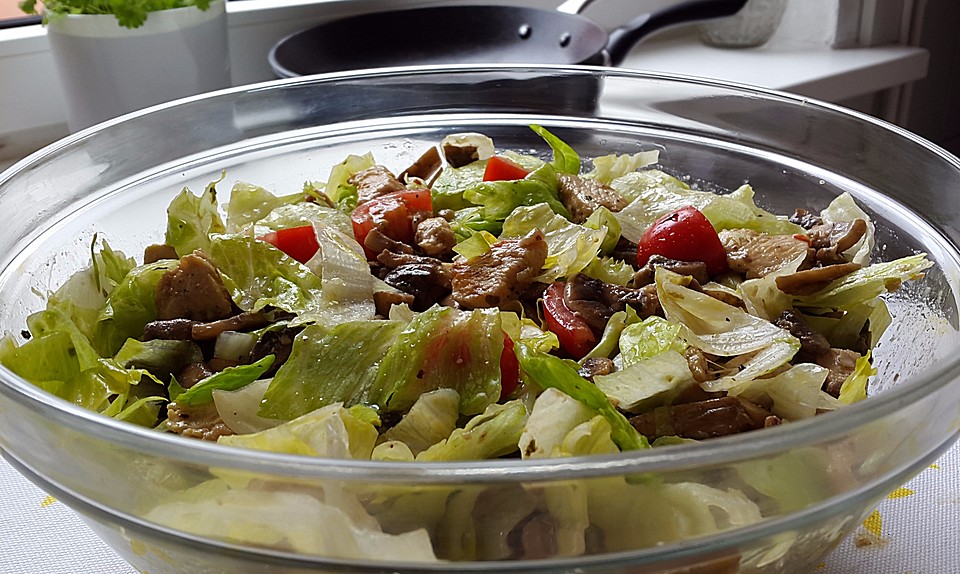 Salat mit Hähnchenstreifen (Rezept mit Bild) von SnoopyAY | Chefkoch.de