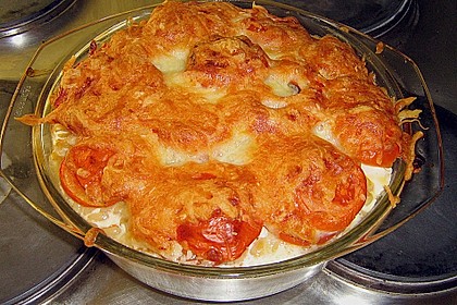 Nudelauflauf mit Schinken und Porree 1