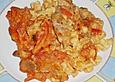 Sp&auml;tzleauflauf mit Schweinefleisch und Paprika