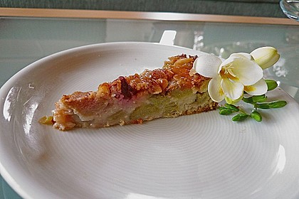 Rhabarberkuchen mit Bienenstichdecke 7