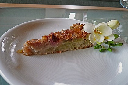 Rhabarberkuchen mit Bienenstichdecke 8
