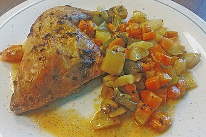 H&auml;hnchenschenkel vom Blech 6