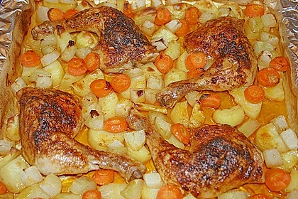 H&auml;hnchenschenkel vom Blech 7