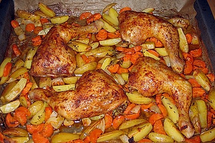 H&auml;hnchenschenkel vom Blech 10