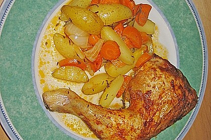 H&auml;hnchenschenkel vom Blech 11