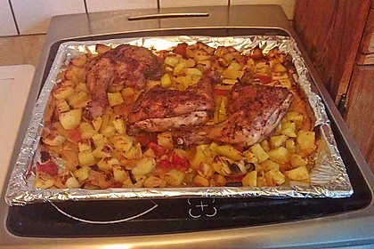 H&auml;hnchenschenkel vom Blech 19