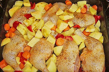 H&auml;hnchenschenkel vom Blech