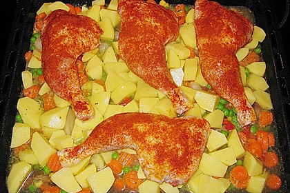 H&auml;hnchenschenkel vom Blech 2