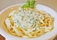 Pasta mit B&auml;rlauch - Frischk&auml;sesauce