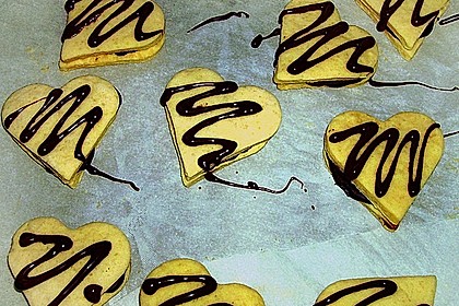 Vanilleherzen mit Nougatfüllung 7