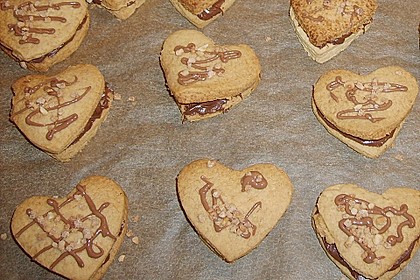 Vanilleherzen mit Nougatfüllung 19