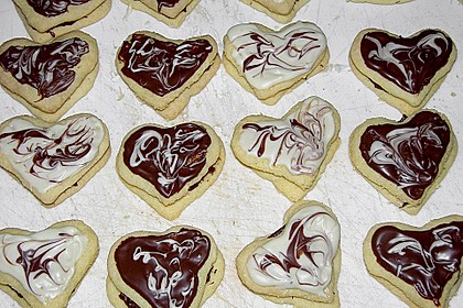Vanilleherzen mit Nougatfüllung 11