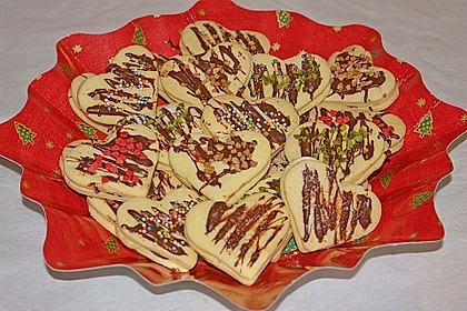 Vanilleherzen mit Nougatfüllung 5