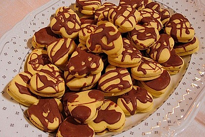 Vanilleherzen mit Nougatfüllung 6