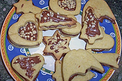 Vanilleherzen mit Nougatfüllung 12