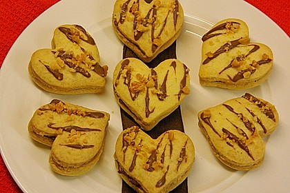 Vanilleherzen mit Nougatfüllung 9