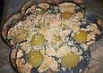 Mohnkuchen mit Pfirsichen