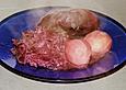 Rotkohlroulade mit Apfel - Hackfleisch - F&uuml;llung