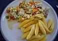 Paprika - Auflauf mit kleinen Medaillons