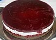 Mohn - Topfen - Torte mit Himbeerguss