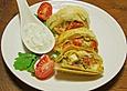 Strudel mit Kirschtomaten, K&auml;se und Rucolapesto