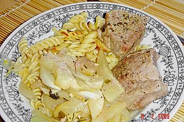 Fenchel - Birnen - Gemüse mit Schweinefilet