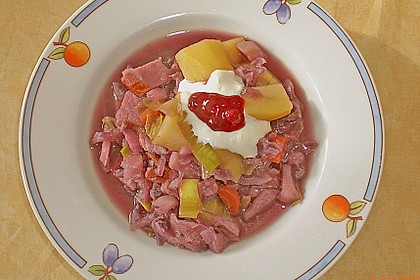 Rotkohltopf mit Kasseler