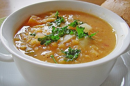 Rote Linsensuppe mit Joghurt 1