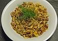 Wei&szlig;kraut mit Hackfleisch, P&uuml;ree und Salat