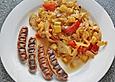 Ananas - Wei&szlig;kraut Gem&uuml;se mit Bratwurst