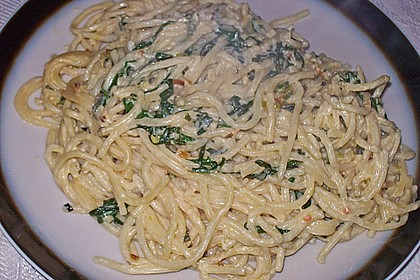 Spaghettini mit Ziegenkäse, Rucola und Limetten 5