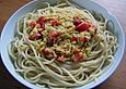 Curry - Linsen - Sauce mit Spaghetti