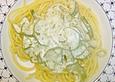 Spaghetti mit Zucchini - Gorgonzola - So&szlig;e