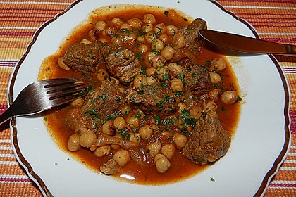 Rindfleisch mit Kichererbsen