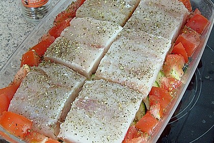 Seelachsfilet auf Zucchinibett 3