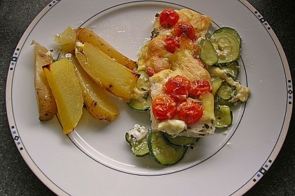 Seelachsfilet auf Zucchinibett 9