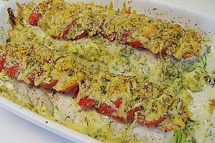 Seelachsfilet auf Zucchinibett 13
