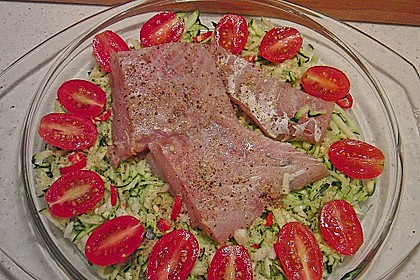 Seelachsfilet auf Zucchinibett 19