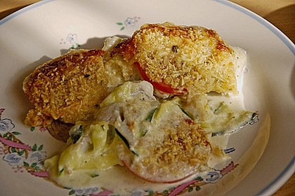 Seelachsfilet auf Zucchinibett 21